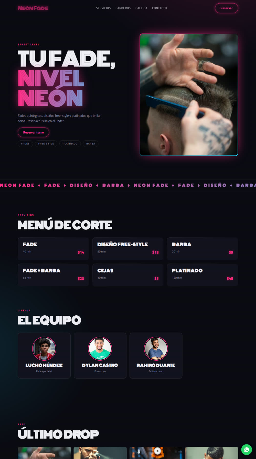 Diseño Neon Fade